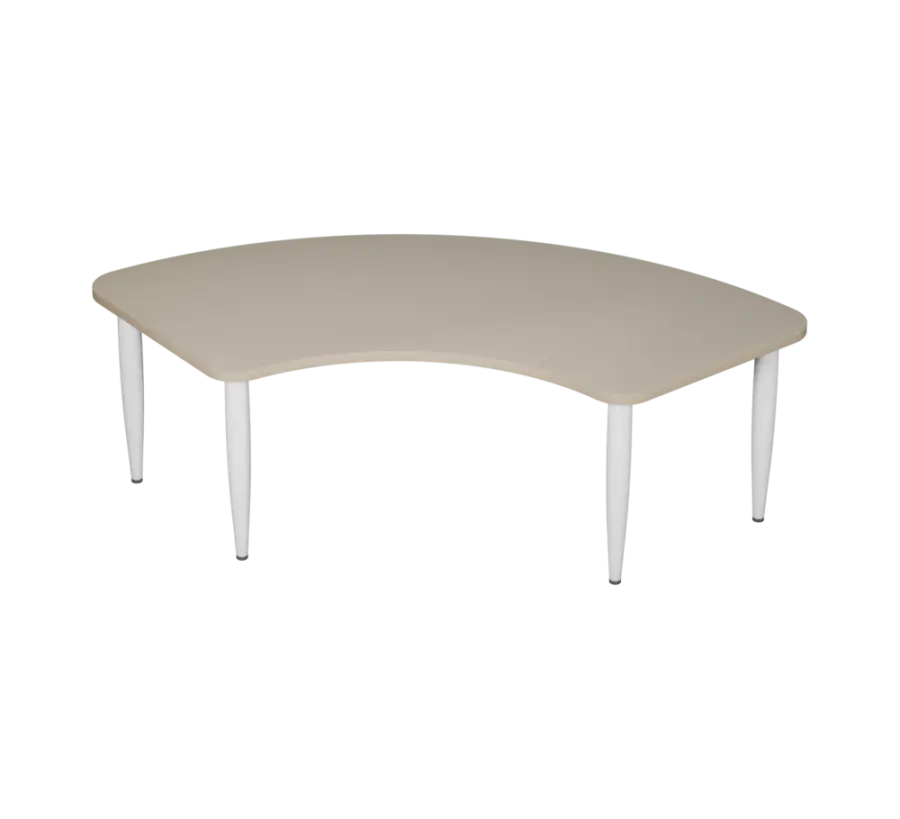 PLAYFORM 28 modulární hravé stoly, výška 520 mm, kovová podnož bílá, deska 25 mm, saténově šedá